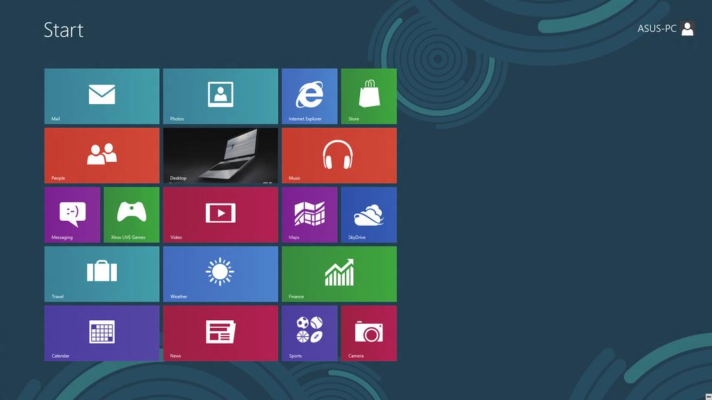 Uživ. rozhraní Windows Windows 8 je dodáváno s uživatelským rozhraním (UI) založeným na dlaždicích pro snadný přístup k aplikacím Windows z obrazovky Start.