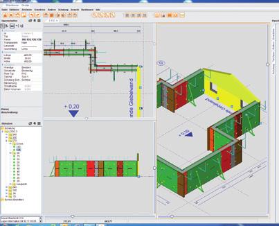 bednění" pro monolitický beton a podepření filigránového stropu Každý modul je samostatně použitelný Nové funkce v modulu "Návrh": Zobrazení ve 3D Rozšíření v zadávání půdorysů (lomené stěny,