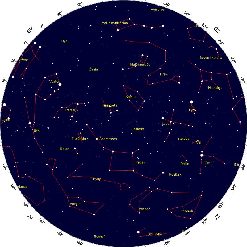 Mapa hvězdné oblohy