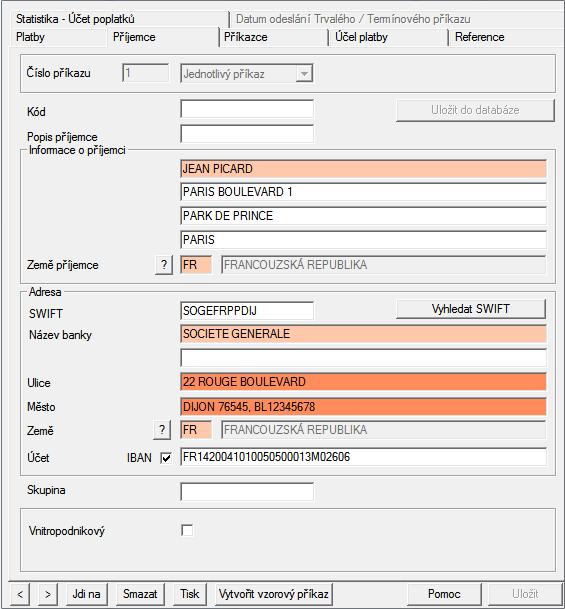 3.3.2 Platba s uvedením NCC banky příjemce Země Název clearingového kódu Počet číslic Formát / struktura Kanada National Routing Code(s): Transit 9 CC123456789 Německo German Bankleitzahl 8