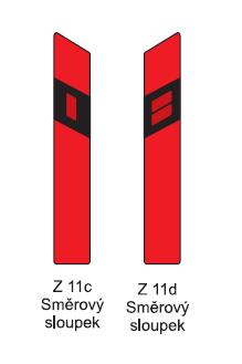 76 Směrové sloupky červené barvy označují připojení účelové komunikace: (2) Vyžadují-li to okolnosti, zejména nedostatečný rozhled, musí řidič zajistit