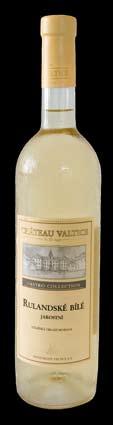 BÍLÁ VÍNA / WHITE WINES Vinné sklepy Valtice Rulandské bílé jakostní / quality wine suché / dry 0,75 l 189 Kč Vůně ušlechtilá jemně minerální s ovocnými tony, připomínající jižní ovoce.