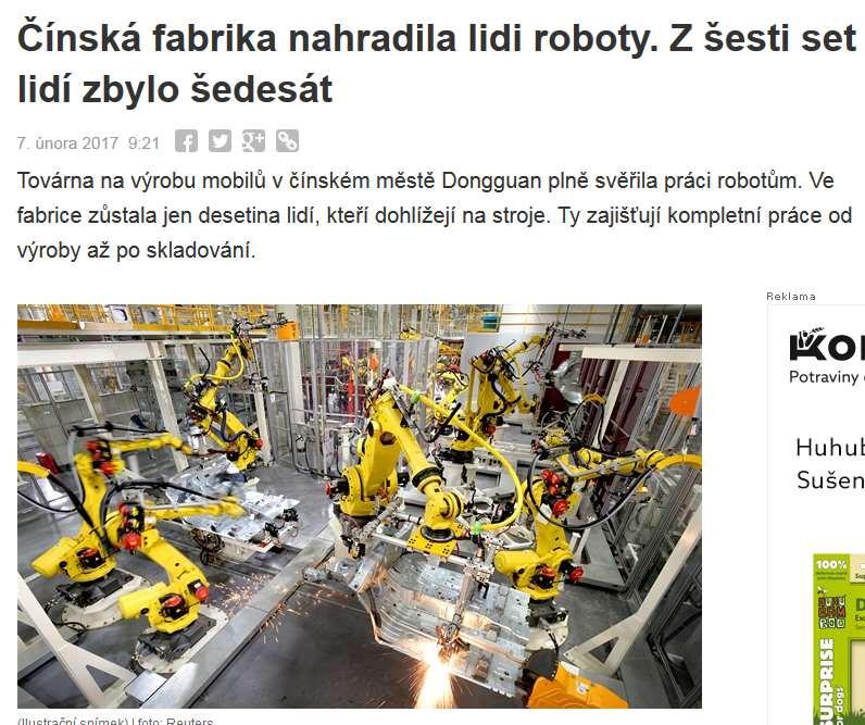 Průmysl dneška Zdroj: http://ekonomika.idnes.