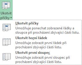 Jak ukotvit nadpisy sloupců v prvním řádku a zároveň nadpisy řádků v prvním sloupci 1. Klepnutím aktivujte buňku B2. 2. Na kartě Zobrazení ve skupině Okno klepněte na tlačítko Ukotvit příčky. 3.