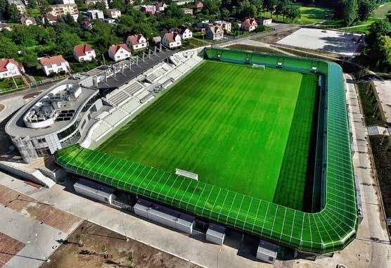 Rekonstrukce a modernizace sportovního areálu, Městský stadion v Karviné-Ráji Karviná-Ráj Předmětem stavby bylo provedení modernizace stavebně