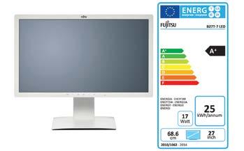 Datasheet Fujitsu LED obrazovka B27T-7 Širokoúhlý displej s vyspělými technologiemi: 27 (69 cm) Nejlepší ergonomické a energeticky úsporné řešení pro kancelářské aplikace Monitor FUJITSU B27T-7 LED s