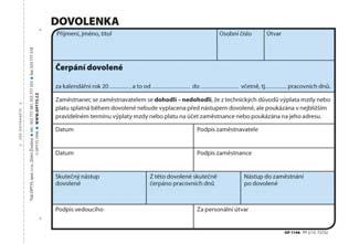 značení výrobku Optys 122680 A4 / číslovaný 53 listů NCR /