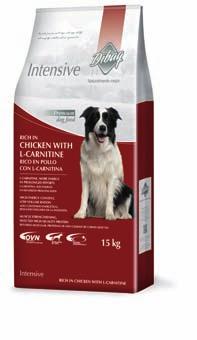 DNM dog Intensive Chicken & Rice - 15 kg Kompletní extrudované krmivo pro aktivní dospělé psy.