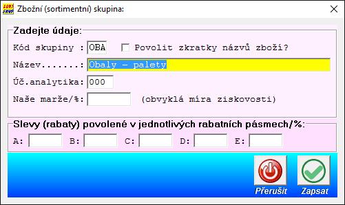 12 Již záhlaví této karty (1) Vám nabídne možnost přepínání mezi popisem zboží (<F1>),malou skladovou kartou (<F2>), která obsahuje údaje o posledních 30 transakcích a textovou specifikací (<F3>).