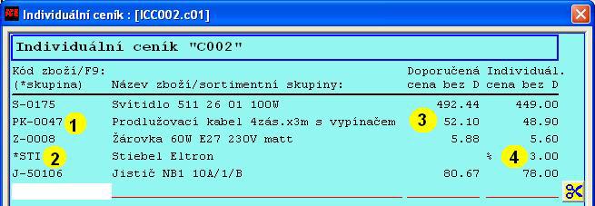 38 Individuální ceníky Přestože cenotvorba užitá v programu je poměrně značně variabilní (6 prodejních cenových pásem x 5 slevových (rabatních) pásem pro jednotlivé zbožní skupiny, dále možnost