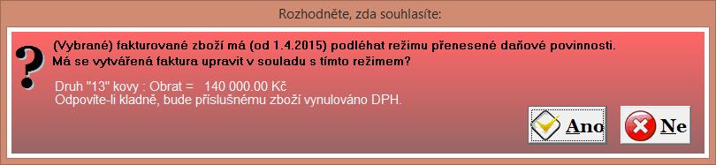 54 2. Vlastní zadávání prodejních dokladů (dodacích listů) se chová zcela stejně, jako by režim přenesené DPH aktivován nebyl.