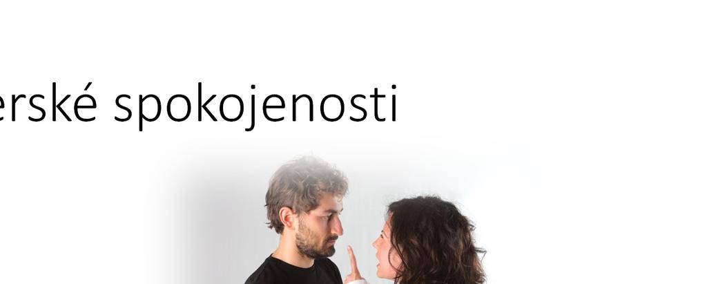 Koreláty partnerské spokojenosti Láska Sexuální satisfakce Podpora partnera Děti Osobnost