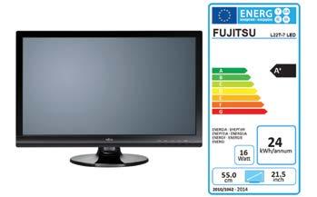 Datasheet Fujitsu Monitor L22T-7 LED Všestranný monitor: 21,5 (54,6 cm), širokoúhlé zobrazení Snadné používání Monitor Fujitsu L22T-7 LED nabízí formát zobrazení 16:9 v moderním provedení.