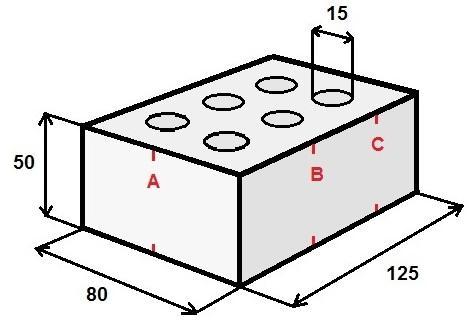 19 Vzorek horizontálně perforovaný Body A, B a C vyznačené na obrázcích č. 17 až č.