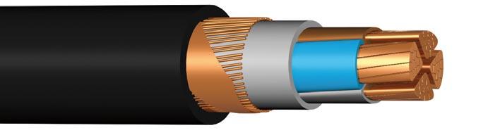 SILOVÉ KABELY 0,6/1 kv NYCWY Zemní kabely s PVC izolací a PVC pláštěm, stíněné PRAKAB PRAŽSKÁ KABELOVNA KONSTRUKCE TECHNICKÁ DATA Technická specifikace: DIN VDE 0276-603 (HD 603) Jmenovité napětí: