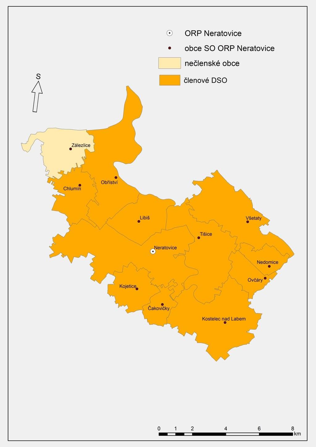 Obce v území ORP