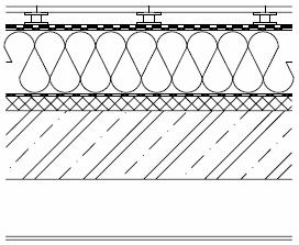 220 mm INSTA-STIK STD (PUK 3D) polyuretanové lepidlo Pojistná hydroizolace GLASTEK AL 40 MINERAL DEKPRIMER asfaltová emulze Spádová vrstva PORIMENT min.