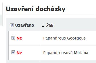 Uzavření docházky bez evidence denních absencí V případě, že jako škola neevidujete v modulu Docházka souhrny denních absencí žáků ve výuce (defacto tedy nepracujete s průběžným doplňováním údajů