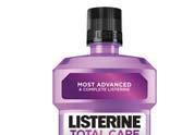 34 Listerine Total Care 66973 / 66973K Listerine Total Care (světle fialový) pomáhá udržovat zdravé dásně, posiluje zuby proti zubnímu kazu, pomáhá chránit před zubním kamenem a udržovat zuby