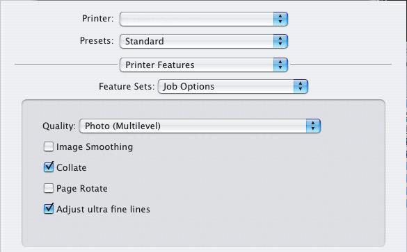 Zadejte počet kopií ([Copies]) (3), který chcete vytisknout. 5. Vyberte možnost [Printer Features] (Funkce tiskárny) (4). 6.
