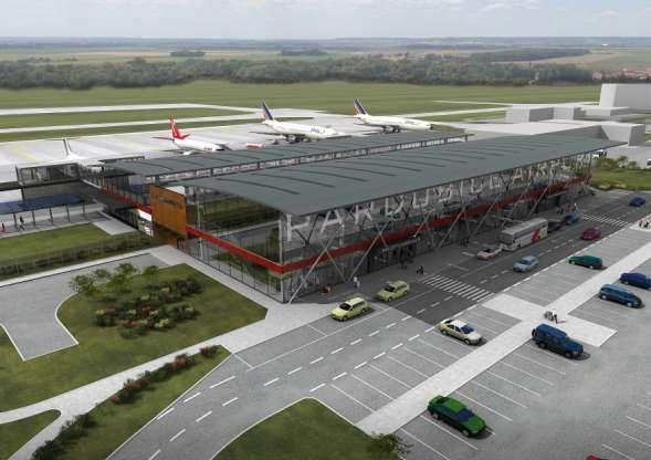 Letiště Pardubice-Terminál Projekt řeší terminál pro odbavování cestujících včetně přilehlých letištních odbavovacích ploch, komunikací a