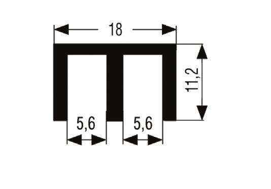 hnědá P17/B/04 2 buk P17/B/ 206 Spojovací lišta pro