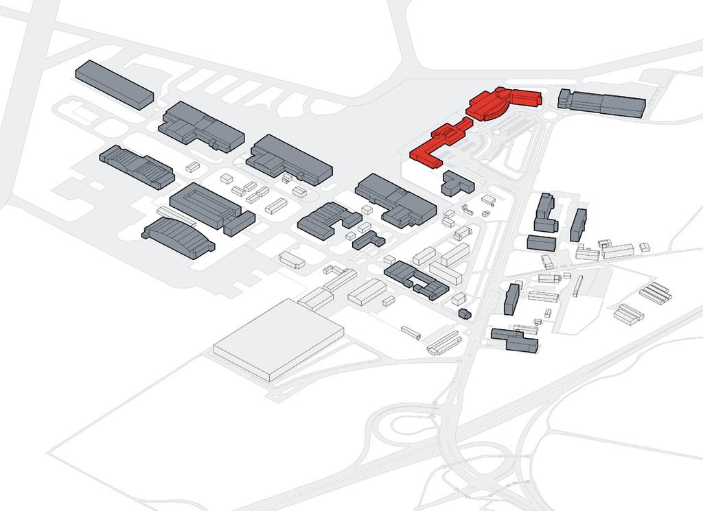 terminál 3 hangár F hangár a terminál 4 hangár C hotel Ramada Aviation service hangár B Jižnímu areálu, často označovanému jako stará Ruzyně, dominují zejména hangáry několika leteckých společností,