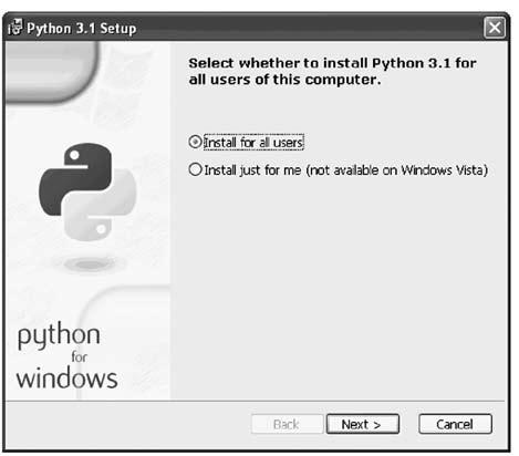 0.3. Instalace pod Microsoft Windows Svoji volbu způsobu instalace potvrdíte stiskem tlačítka Next. Instalátor vás poté vyzve k výběru instalačního adresáře.