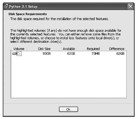 0.3. Instalace pod Microsoft Windows Stiskem tlačítka OK se dostaneme na dialogovou stránku