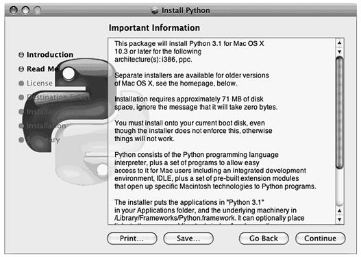 0.4. Instalace pod Mac OS X Pokračujeme stiskem tlačítka Continue.