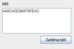 54 8 IMPLEMENTACE PGP A RSA Obr. 28: Klíč k symetrické šifře 8.