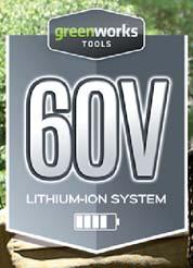 Lithium-iontová baterie 60V/2Ah, max. doba nabíjení 60 min, LED indikátor stavu baterie.