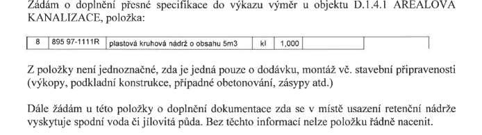 15: Odpověď na dotaz č.