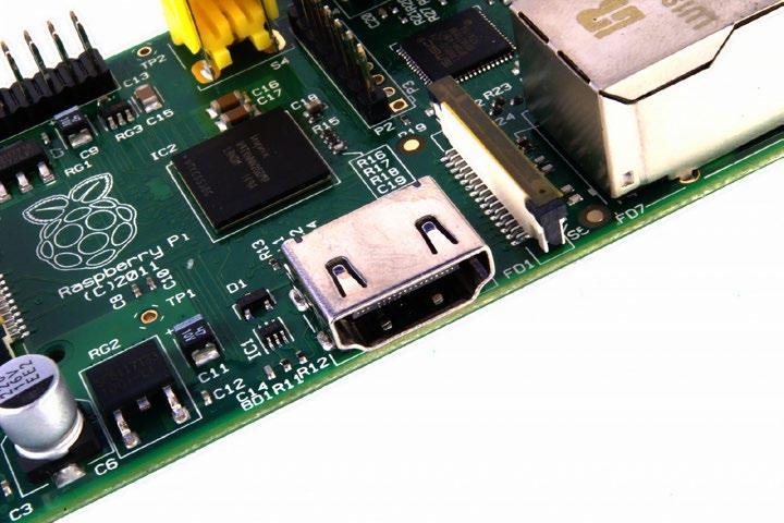 Kapitola 2 Začínáme s počítačem Raspberry Pi dokonale přenášet jednotlivé pixely jak do počítačových monitorů, tak do televizorů s vysokým rozlišením.