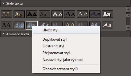 Vytváření titulků 229 Aplikování stylů na text a grafiky Styly Aplikace Adobe Premiere Elements obsahuje řadu stylů určených pro vytváření titulků, které lze aplikovat na text, grafiku nebo obojí.