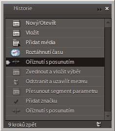 Projekty 34 Chcete-li zastavit změnu, kterou aplikace Adobe Premiere Elements zpracovává (například při zobrazení indikátoru průběhu), stiskněte klávesu Esc.