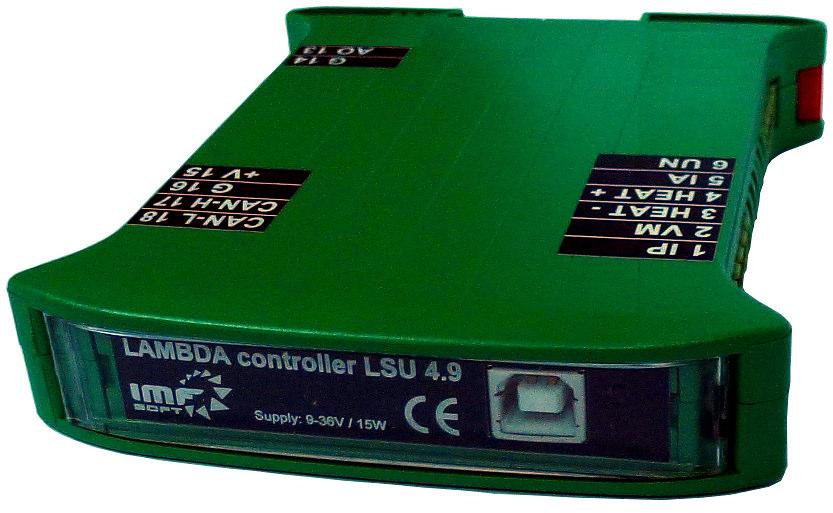 Struná charakteristika Produkt LAMBDA controller typ LCP80 je samostatný modul pro ízení a zpracování signálu širokopásmové lambda sondy typu LSU 4.9 a LSU 4.2.
