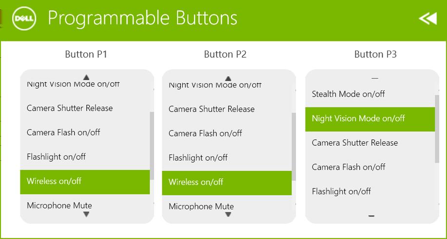 3. Stiskněte tlačítko Programmable buttons (Programovatelná tlačítka). 4.