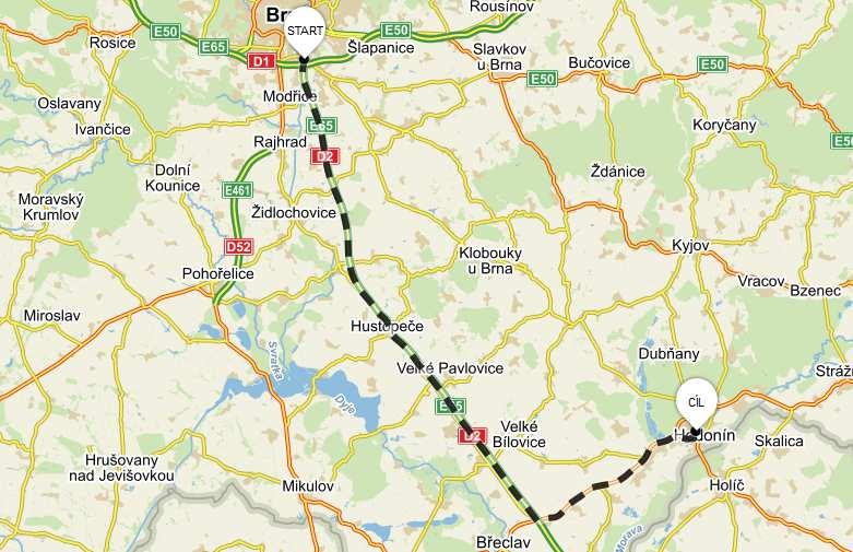 2 Základní informace o městě 2.1 GEOGRAFIE MĚSTA Město Hodonín nalezneme na 48 50' severní šířky a 17 7' východní délky. Město leží na řece Moravě v nadmořské výšce 167 m n. m.. Hodonín má rozlohu 63,05 km 2 a leží cca 70 km jihovýchodně od Brna při hranici se Slovenskem.