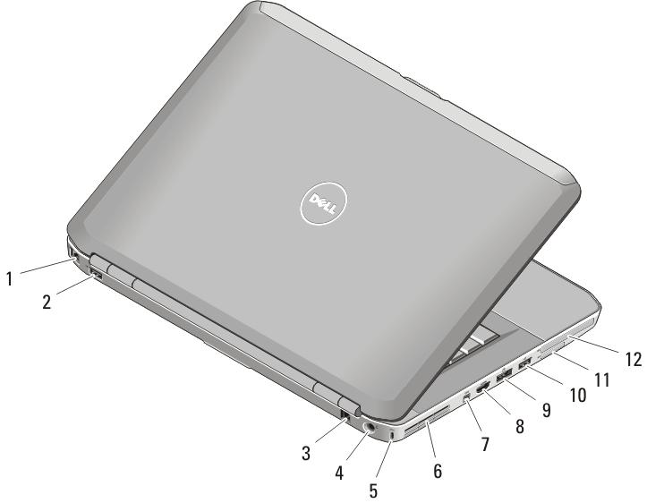 10. tlačítka ovládání hlasitosti 11. tlačítko vysunutí optické jednotky 12. optická jednotka 13. konektor USB 2.0 14. konektor pro sluchátka 15. čtečka otisků prstů (volitelná) 16.