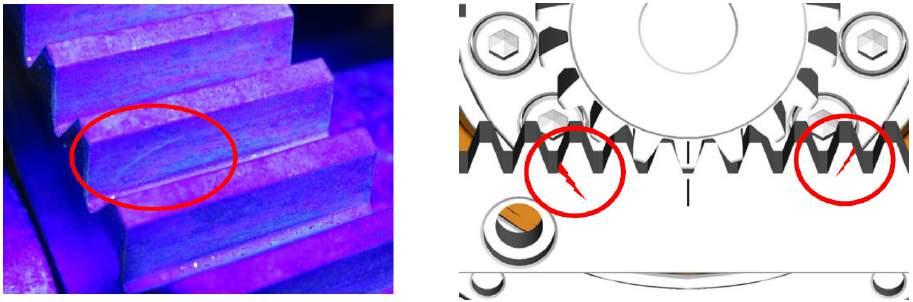 Kovové částice - piliny Základní informace Magnet Každý hřeben pex je demagnetizován 10 ±3 Gaussy.