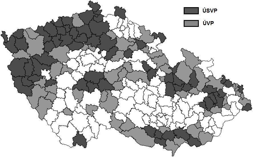 Alespoň část ÚSVP Jana Fischera ležela ve všech krajích s výjimkou Prahy, Vysočiny a Zlínského kraje.