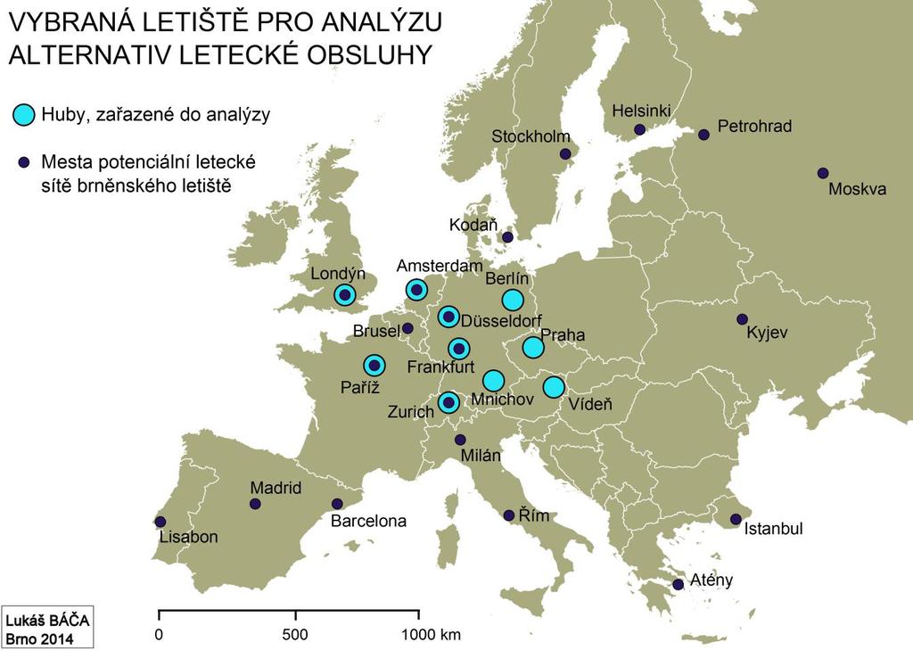 letecké sítě, který bude opět vážen počtem cestujících z brněnské spádové oblasti. Referenčním týdnem bude 17. - 23. února 2014.