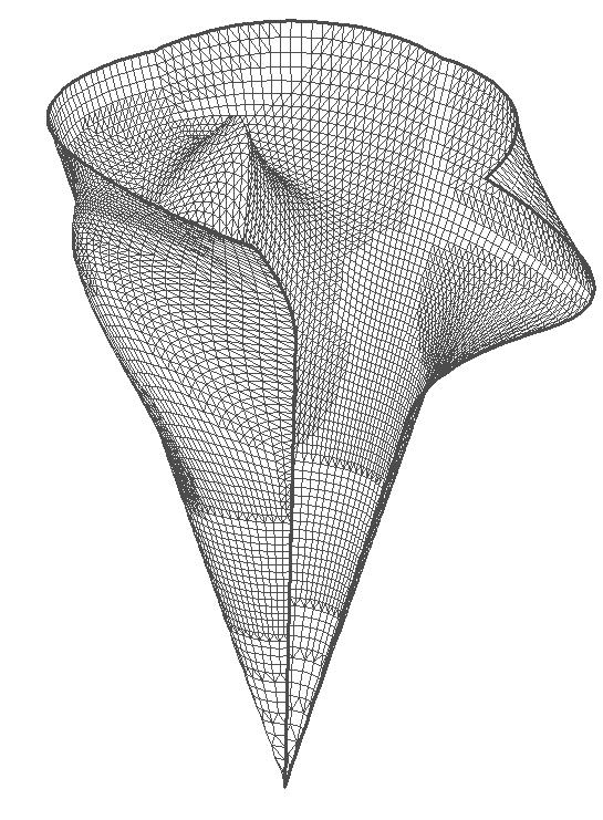 Určíme uzlový vektor knot2 v závislosti na počtu oblouků analogicky podle bodu 6 (na str.