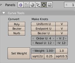 3.8. NURBS PROGRAMY 151 NURBS tělesa patří válec, koule a anuloid. Obecně lze zadat NURBS plochu a poté editovat její body pomocí pozice či váhy. Obrázek 3.