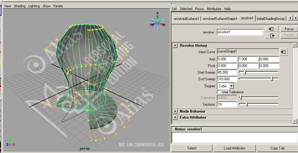 3.8. NURBS PROGRAMY 153 Možnosti modifikace NURBS objektů jsou: zobrazení řídicích bodů i konvexního obalu, zjemňování sítě přidání rovnoběžek a poledníků, rozevření tělesa možné v obou směrech (není