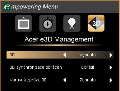 Acer etimer Management Acer etimer Management nabízí funkci připomenutí pro ovládaní času prezentace.