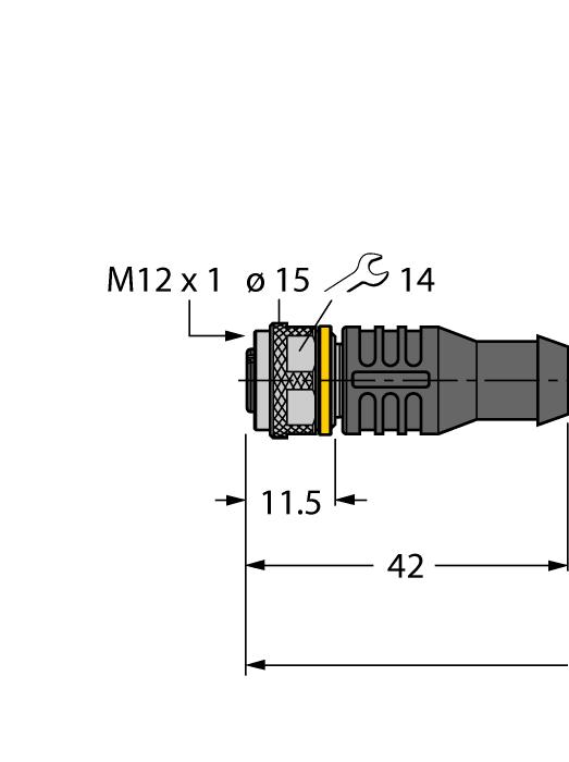 5T-2/TEL 6625016 Připojovací kabel, zásuvka M12 přímá 5pinová, délka kabelu: 2 m, materiál