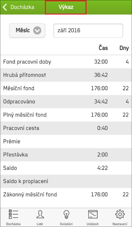 Použití aplikace K ovládání aplikace slouží dolní menu, které obsahuje jednotlivé agendy. Každá agenda je umístěna na samostatné kartě. Dolní menu umožňuje přepínání mezi kartami. Obr.