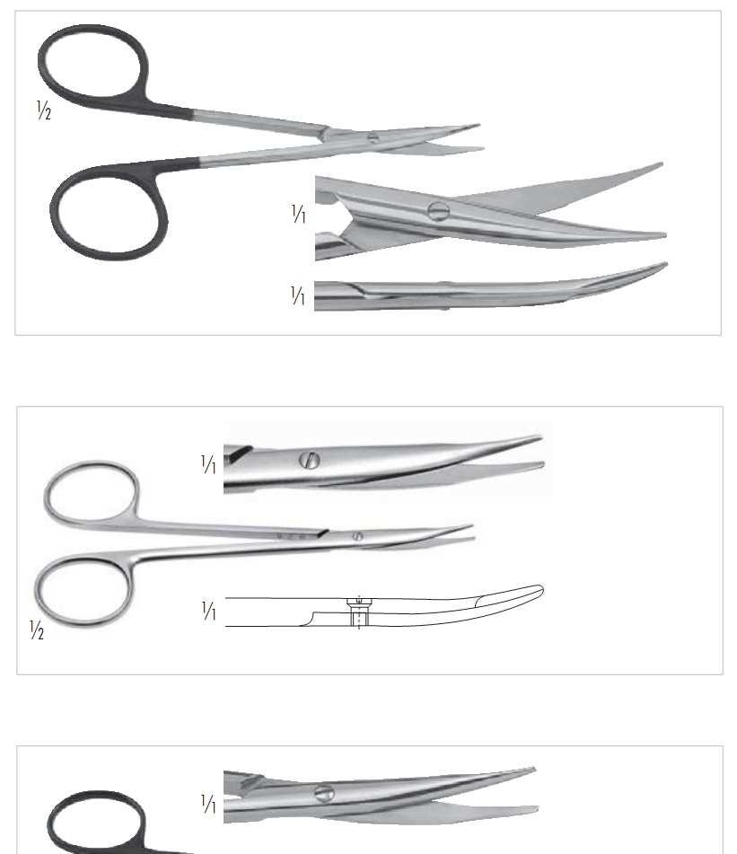 Nůžky 121-012-125 STEVENS SC zahnuté, 125 mm 120-092-125 rovné